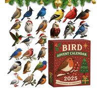 Christmas 2025 Countdown - Wooden Design, Numbered Day Boxes, Festive Decorative Elements, Holiday Display | Ideal for Family Season Celebration, Home Decoration