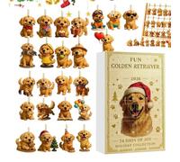 Christmas, 24-Day 2D Acrylic Dog Collectible Countdown