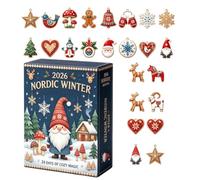 Christmas 24 Day 2D Acrylic Ornament Pendant Set - Holiday Ambiance