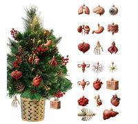 Christmas - 24-Day Anatomy Ornament Calendar | 2D Acrylic Pendant for Home Office, School, Classroom, Science Fans, Nurses & Teachers