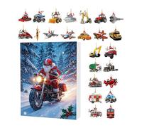 Christmas , 24 Days Advent Tree Decorations | 2D Acrylic Vehicle Decoration for Events, Backpacks, Home, Party