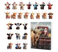 Christmas 24 Days - And Fun Decoration for Festive Countdown - Reusable Calendar with Boxes for Small , Chocolates and Surprise