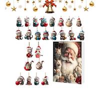 Christmas - 24 Days Cat 2D Hanging Acrylic Countdown Calendar for Boy | Lovely Christmas Ornament for Gift Girl Boy Daughter Sister Friend