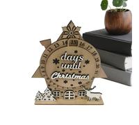 Christmas , 25 Days Rotating Table Decorations, Wooden Calendar for Fun Activities, for Home, Living Room, Bedroom, Home, School, Party, Winter Celebration