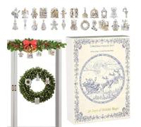 Christmas, 2D Acrylic Ornament | 24 Days Christmas Porcelain Pattern Hanging Decoration | For Learning Development and Fun Activity Tree Children Family Ju