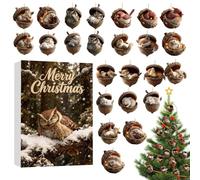 Christmas - 2D Flat Animal Tassel Pendant Home Decoration | 2D Acrylic Pendants Animals Christmas Countdown Calendar | For Adults Door Kitchen Parties Fireplace Sees