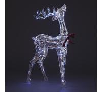 Christmas 3D Iridescent Dream Reindeer 140cm High with 120 white led White