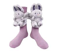Christmas 3D Knit Animal Socks Hand Crocheted Soft Breathable Cotton Axolotl Novelty Comfort for Men Women Purple Khaki Green Orange Pink Halloween Floor Stockings Plus Size XS S M L XL XXL 3XL