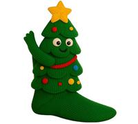 Christmas 3D Knit Santa Socks Hand Crocheted Soft Breathable Cotton Axolotl Novelty Comfort for Men Women Purple Khaki Green Orange Pink Halloween Floor Stockings Plus Size XS S M L XL XXL 3XL