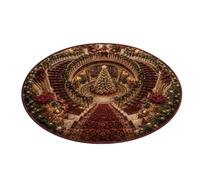 Christmas 3D Santa Round Area Rug Optical Illusion Mat, 60-100cm，C-60cm | Depth Illusion Pattern, Holiday Home Decor, Multiple Designs, Living Room & Entryway, Festive Floor Mat