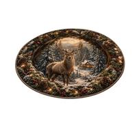 Christmas 3D Santa Round Area Rug Optical Illusion Mat, 60-100cm，D-60cm | Depth Illusion Pattern, Holiday Home Decor, Multiple Designs, Living Room & Entryway, Festive Floor Mat