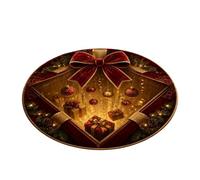 Christmas 3D Santa Round Area Rug Optical Illusion Mat, 60-100cm，E-60cm | Depth Illusion Pattern, Holiday Home Decor, Multiple Designs, Living Room & Entryway, Festive Floor Mat