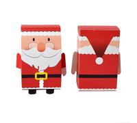 Christmas 3D Wrap Paper Featuring Santa Candy Snowman Designs Ideal For Festive Eve Present Large Capacity Easy Tear And Use (Red, One Size)