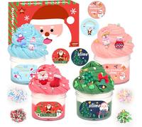 Christmas 4 Pack Butter Slime, Xmas Toys Kit, Classroom Party Favors for Kids 8-12, Party Favors for Classroom Birthday, Christmas Stocking Stuffers, Slime Advent Calendar 2025