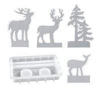 Christmas - 5 Pieces Silicone Spapal Spapal, Decorative Oration Character Mapfia, DIY Resin Ornament Mould, Handmade Candle Holder | Supplies