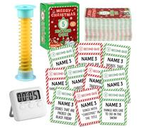 Christmas 5 Second Game 108 Simple Question Cards Digital Timer and 5 Second Hourglass Xmas Question Card Games for Adults Family Christmas Party Fun Travel Game Night Think Fast and Shout Out Answer