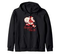 Christmas 5K Run Holiday Pun Santa Needs A PR Zip Hoodie