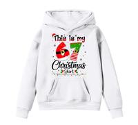 Christmas 67 Kids Hoodies Casual Long Sleeve Pullover Sweatshirt Coats 6 7 Meme Shirt School T-Shirt Comfortable Soft Fabric Boys Girls Holiday Essential White