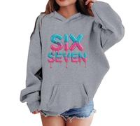 Christmas 67 Kids Hoodies Fashion Santa Xmas Jumpers for Boys Girls Casual Long Sleeve Pullover Sweatshirt Coats Comfortable Soft Fabric Fun Jumper for Boys Girls Grey