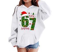Christmas 67 Kids Jumper for Boys Girls Six Seven Christmas Hat Theme Print Sweatshirt 6 7 Meme Casual Long Sleeve Pullover Comfortable Soft Holiday Xmas Hoodies UK