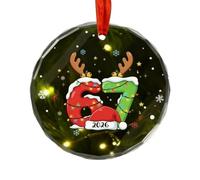 Christmas 67 Meme Ornaments | Christmas Santa Says 67 Ornament | Funny 2D Acrylic 6 7 meme Christ-mas Tree Ornament | Handmade Six Seven Memes Ornaments for Teen Girls