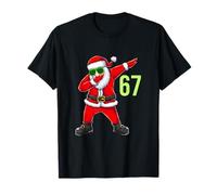 Christmas 67 Six Seven Dabbing Santa Gen Z Alpha Slang Meme T-Shirt