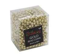 Christmas 8 Metre Bead Garland Tree Room Decoration - Gold