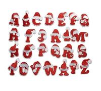 Christmas ABC Alphabet 26 Letters Embroidered Iron On Patch for Clothing Badge Paste for Clothes Bag DIY