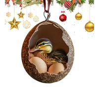Christmas Acrylic Animal Decoration, Acrylic Animal Egg Christmas Tree Decoration, Realistic Hatching Eggs, 2D Acrylic Christmas Tree Animal Ornament, Funny Farmhouse Christmas Tree Decoration for