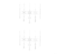 Christmas Acrylic Ice Drip Pendant 10PCS Transparent Snowflake Hanging Ornaments for Tree Window Garland Seasonal Winter Celebration (Transparent)