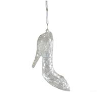 Christmas Acrylic Pendant Ornaments Set With Transparent Crystal-Like Finish, Silver Holiday Decorations Featuring Stars Angels Bows And Dancing Figures For Festive Tree Display(D)