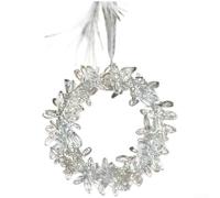 Christmas Acrylic Pendant Ornaments Set With Transparent Crystal-Like Finish, Silver Holiday Decorations Featuring Stars Angels Bows And Dancing Figures For Festive Tree Display(H)