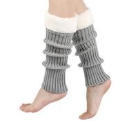 Christmas Acrylic Ribbed Knit Boot Covers Footless Socks For Women Stretchy Winter Plush Trim Leg Warmers Streetwear Christmas Boot Toppers Socks