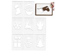 Christmas Acrylic Router Templates - Reusable 8-Piece Christmas Acrylic Sculpting Template Set | Acrylics Wood Carving Guide | Holiday Pattern Design Art Template Decorative Painting Stencil Kit