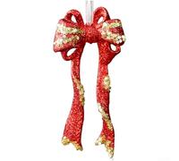 Christmas Acrylic Snowflake Pendant Ornament with Glitter Flake Hanging Design Suitable for Tree Decoration and Festive Home Display (H)