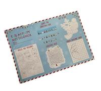 Christmas Activity Placemats, Xmas Eve Box Fillers, Activities for Kids, 8 Pack, Assorted Puzzles and Colouring, 43x30cm, Paper