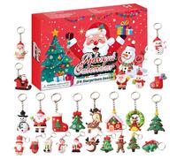 Christmas Ad-vent Ca-lendar, Holiday Collection Cartoon Keychains, Christmas Countdown Calendar, Great Present, Practical In Use, 37.6x22.7x3.2cm, For Daily Living Room Travel