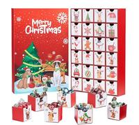 Christmas Ad-vent Calendar, Versatile Display Options, 32x22x5.5cm, Festive Dog Countdown Set, Holiday Countdown Calendar, Eco-Friendly, For Family Men Adults Women Kids