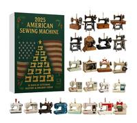 Christmas Advent 2025 2D Acrylic Sewing Machine Ornament, 24 Days Countdown Calendar, Quilting Craft Decoration | Art Decoration for Arts tes