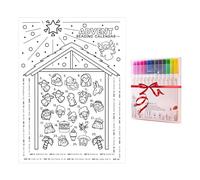 Christmas Advent 2025 - Christmas Countdown Educational | Jesus Reading Coloring Calendars,for Kids Family Party Gathering Living Room Bedroom Wall Door Home Decor