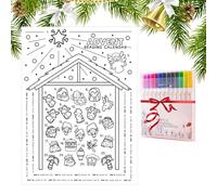 Christmas Advent 2025 - Educational 2025 Christmas Decor - Nativity Scene Holiday Calendar - for Kids Family Party Gathering Living Room Bedroom Wall Door Home Decor
