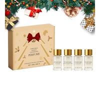 Christmas Advent 2025 Floral Fragrance - Long Lasting Scent Set - Fragrance Gift Set for the Merry Christmas Arrival - Use Gift for Holiday on the Go - Fragrance Set of 4