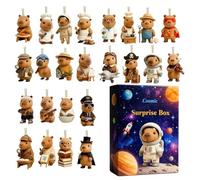 Christmas Advent | 2D Acrylic Figures - 24 Days Countdown Capybara Christmas Decoration,For The Car Interior View Mirror And Classroom And Christmas Stocking Filling And The Garden Tree And Winter