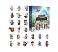 Christmas Advent - Acrylic Characters Ornaments for Holiday Decoration, Cute Adventure Figures Boys Girls and Students Hanging Christmas Décor Home, Door Handle, Party Display. 10.24in