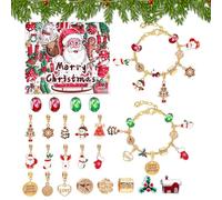 Christmas Advent Bracelets,Christmas Countdown Calendar Bracelets for Girls - Festive Holiday Party Favors for Family Women Little Girls Teens Kids Children
