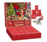 Christmas Advent Calendar 2024, 1008 Pieces Jigsaw Puzzle, 24 Days Christmas by The Fireplace Holiday Christmas Countdown Calendar, Advent Calendar Puzzle for Adult Kids, Jigsaw Puzzles