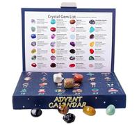 Christmas Advent Calendar 2024, 24 Day Christmas Countdown Calendar, Advent with Exquisite Crystals, for Kids Crystals Stone Collection, Rolling Stone.