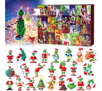Christmas Advent Calendar 2024,Christmas Vacation Countdown Calendars,Christmas Tree Ornaments Gifts with 24 pcs Collectible Doll Figures for Kids and Adults