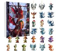 Christmas Advent Calendar 2025, 2025 Advent Calendar Kids, 24 Day Christmas Countdown with 2D Flat Hanging Dragon Decor, Gift for Dragon Lovers