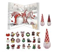 Christmas Advent Calendar 2025, 24pcs Collectible Christmas Gnome Figures with 24 Collectible Plush Gnome, 24 Days Handmade Countdown Calendar for Kids Boys Girls Teens (Color A 1set)